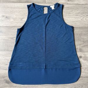 J. Crew Mixed Media Sleeveless Keyhole Tank - Size Small
